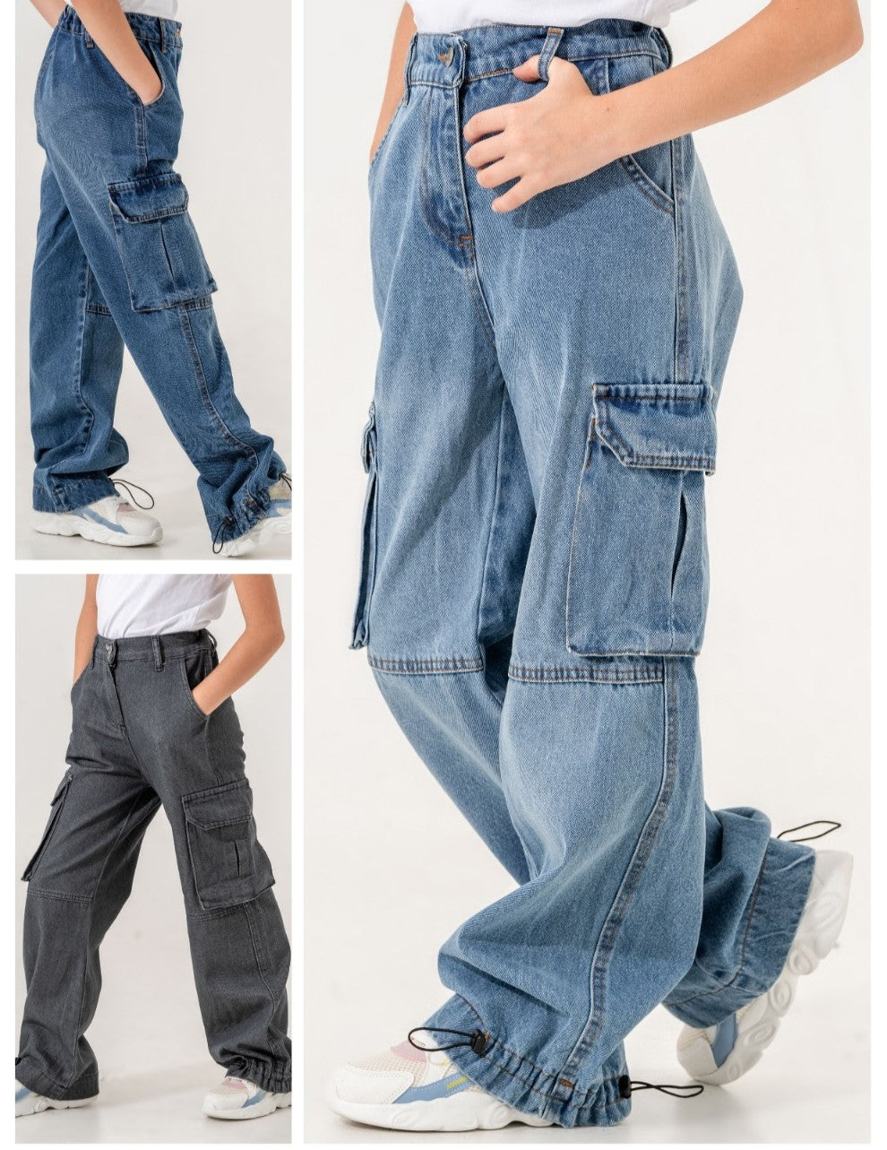 2159-2-3 PANTALON JEAN FILLE